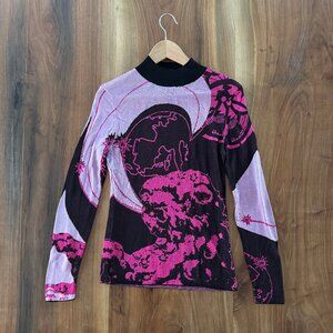 Karen Millen silky knit printed sweater